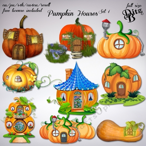 Pumpkin Houses Set 1