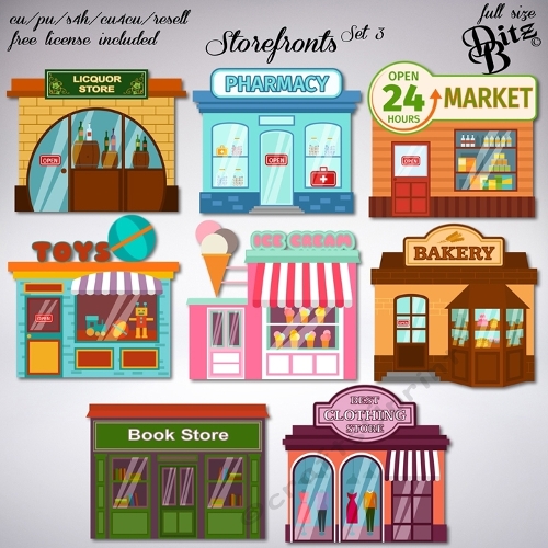 Storefronts Set 3