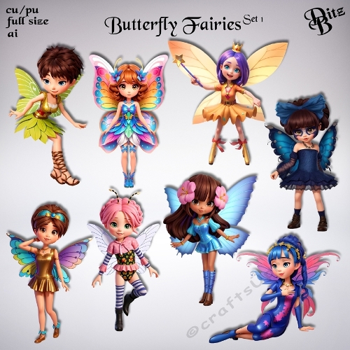 Butterfly Fairies Set 1