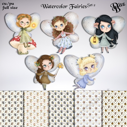 Watercolor Fairies Set 2