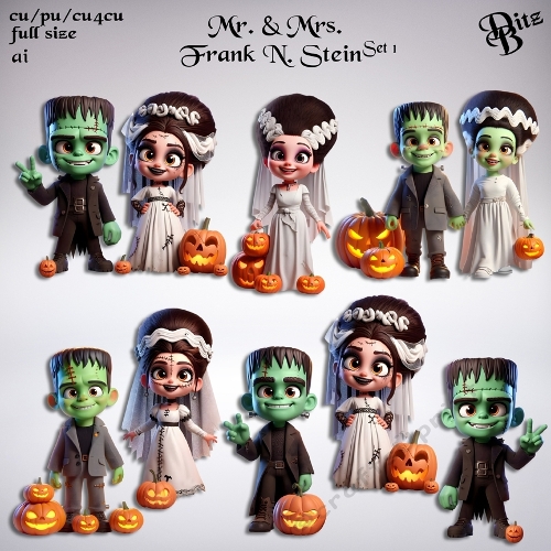 Mr. & Mrs. Frank N. Stein Set 1