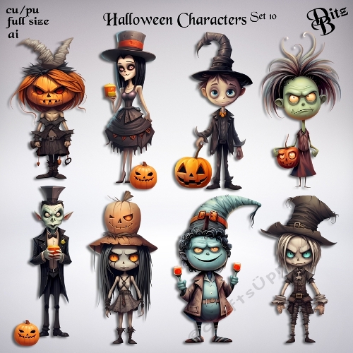 Halloween Characters Set 10