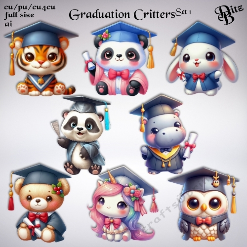 Graduation Critters Set 1