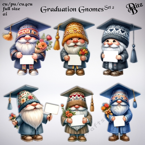 Graduation Gnomes Set 2