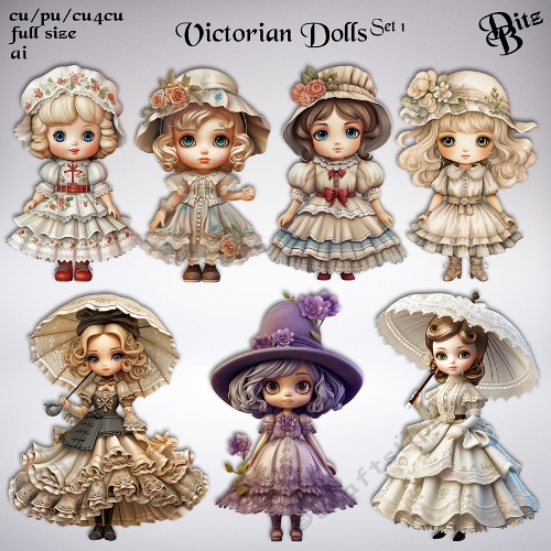 Victorian Dolls Set 1