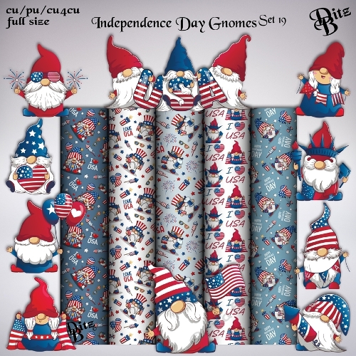 Patriotic Gnomes Set 19