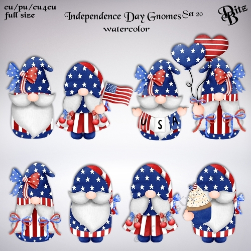 Patriotic Gnomes Set 20