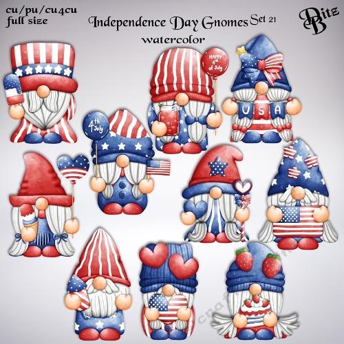Patriotic Gnomes Set 21