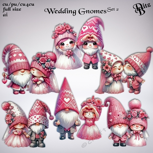 Wedding Gnomes Set 2