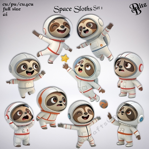 Space Sloths Set 1