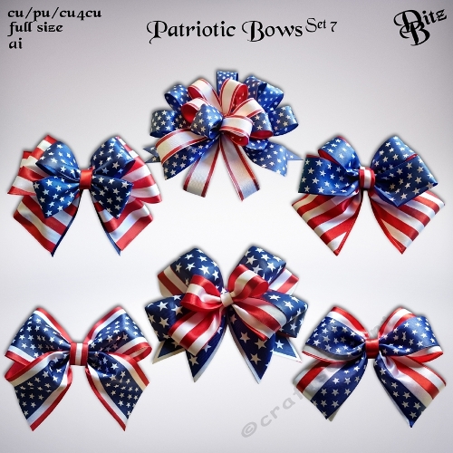 Patriotic Bows Set 7