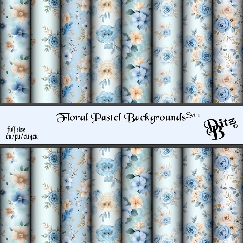 Floral Pastel Backgrounds Set 1