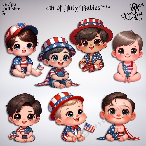 4th of July Babies Set 4