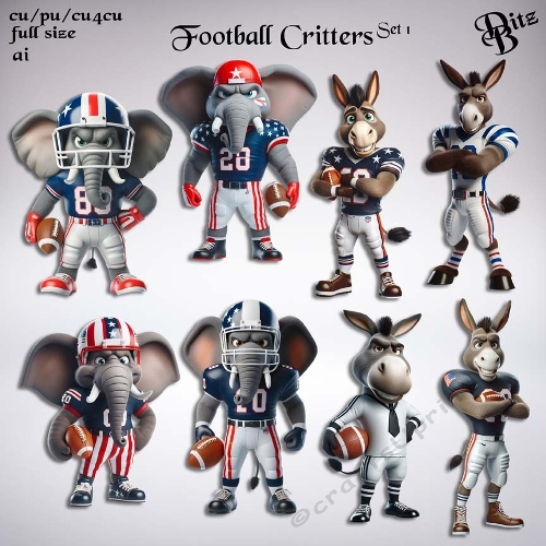 Football Critters Set 1