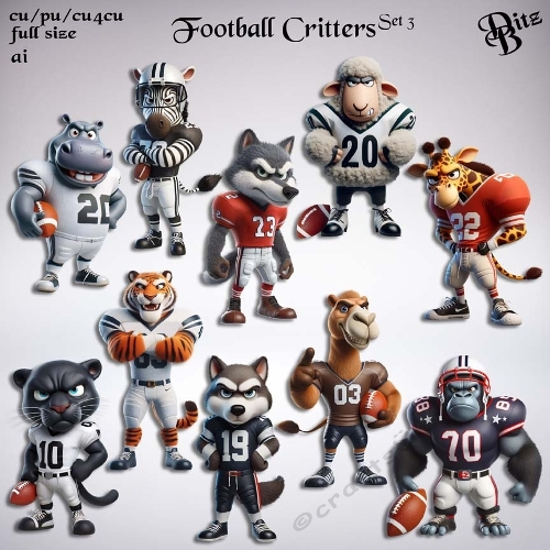 Football Critters Set 3