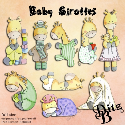 Baby Giraffes Set 1