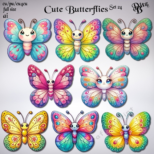 Cute Butterflies Set 24