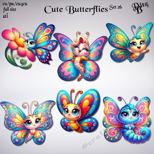 Cute Butterflies Set 26