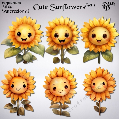 Cute Sunflowers Set 1