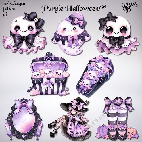 Purple Halloween Set 1
