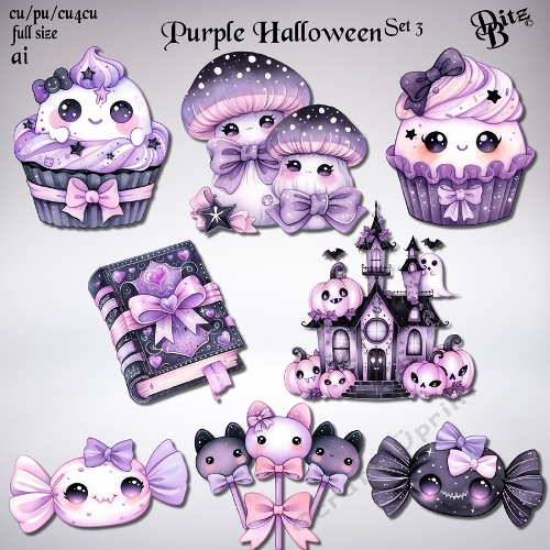 Purple Halloween Set 3