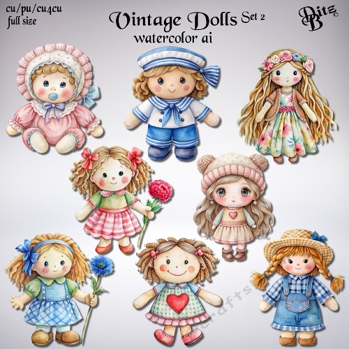Vintage Dolls Set 2
