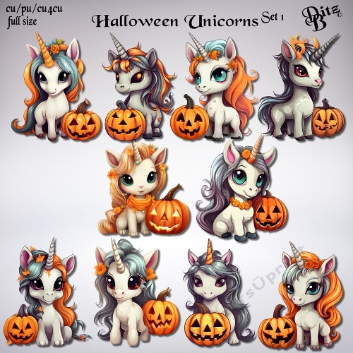 Halloween Unicorns Set 1