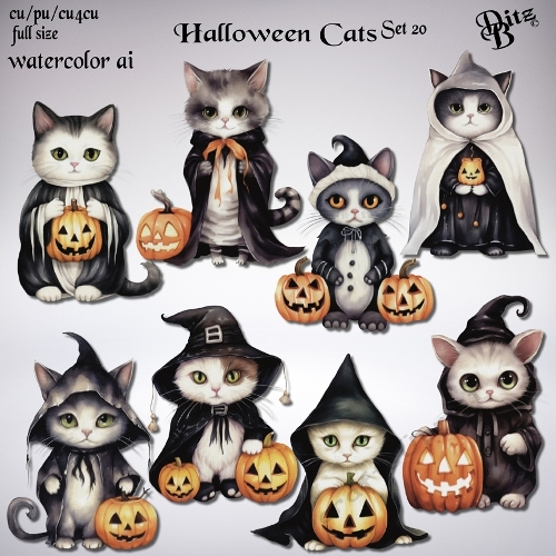 Halloween Cats Set 20