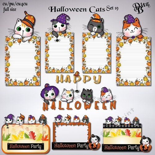 Halloween Cats Set 19