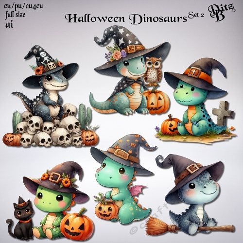 Halloween Dinosaurs Set 2