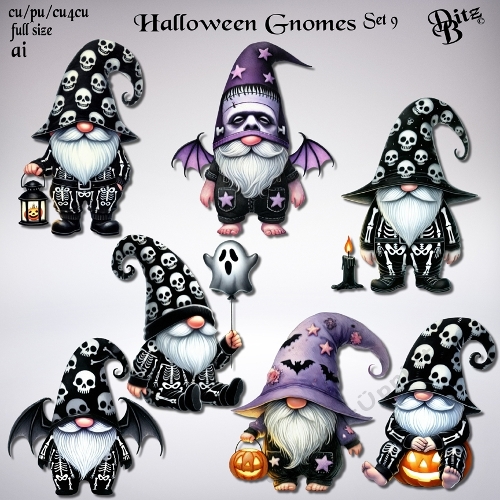 Halloween Gnomes Set 9