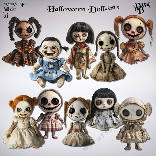 Halloween Dolls Set 3
