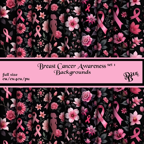 Breast Cancer Awareness Backgrounds Set 1