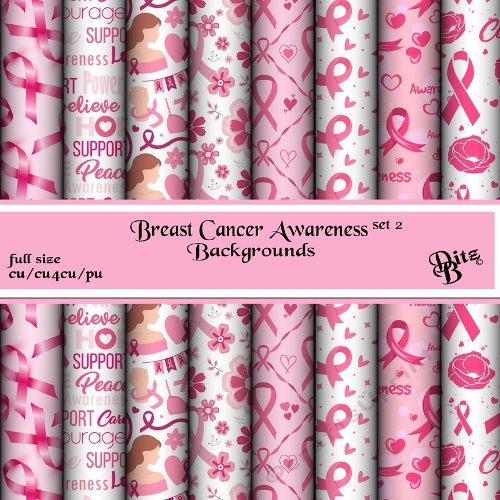 Breast Cancer Awareness Backgrounds Set 2