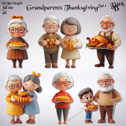 Grandparents Thanksgiving Set 1