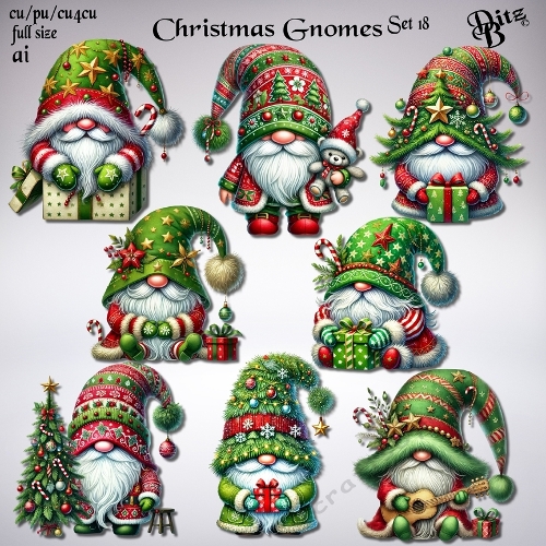 Christmas Gnomes Set 18