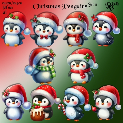 Christmas Penguins Set 11