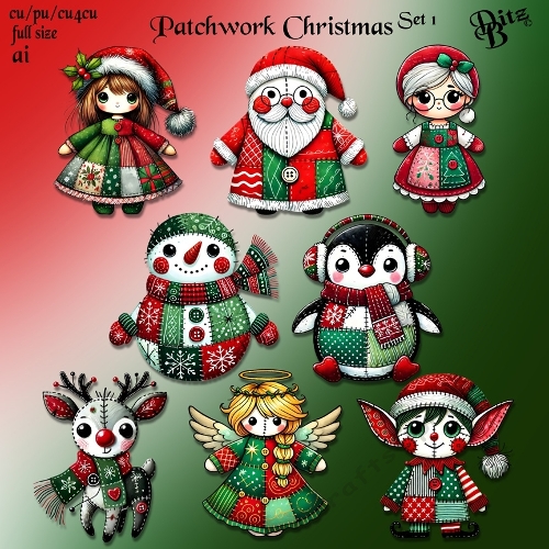 Patchwork Christmas Set 1
