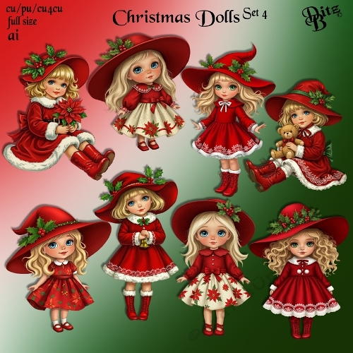 Christmas Dolls Set 4