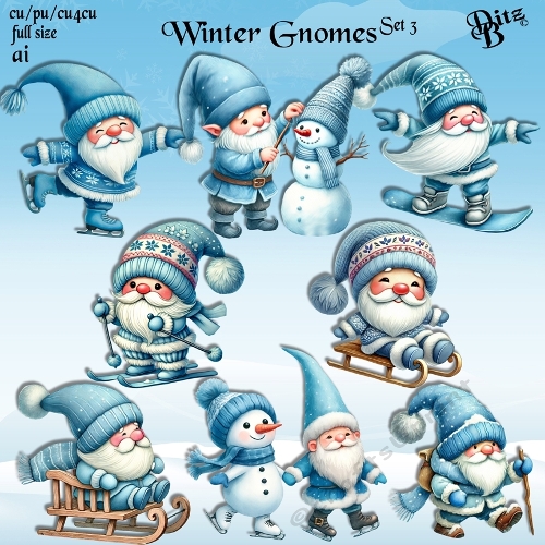 Winter Gnomes Set 3