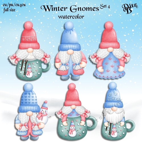 Winter Gnomes Set 4