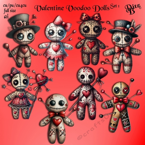Valentine Voodoo Dolls Set 1