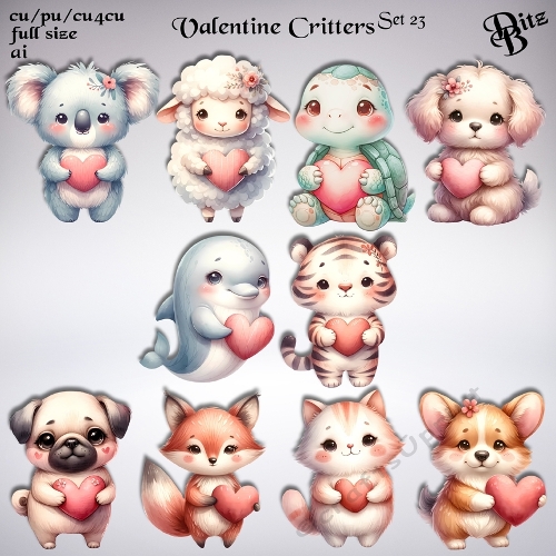 Valentine Critters Set 23