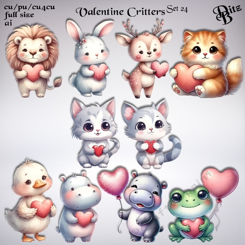 Valentine Critters Set 24