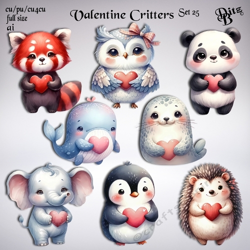 Valentine Critters Set 25