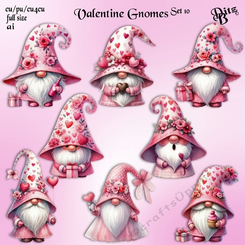 Valentine Gnomes Set 10