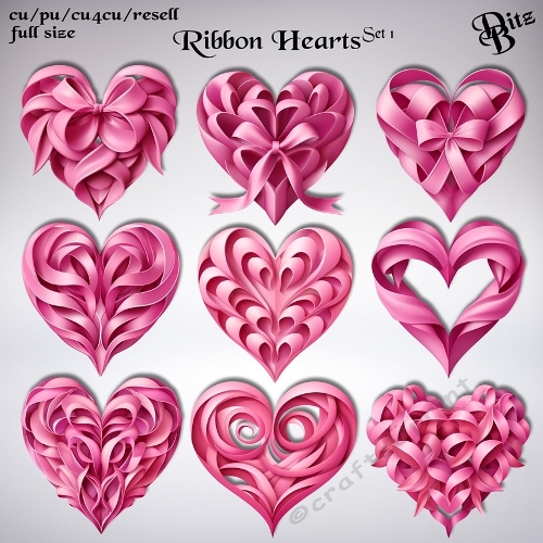 Ribbon Hearts Set 1