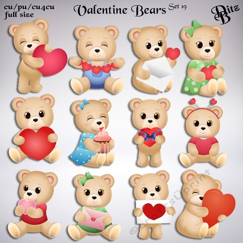 Valentine Bears Set 19