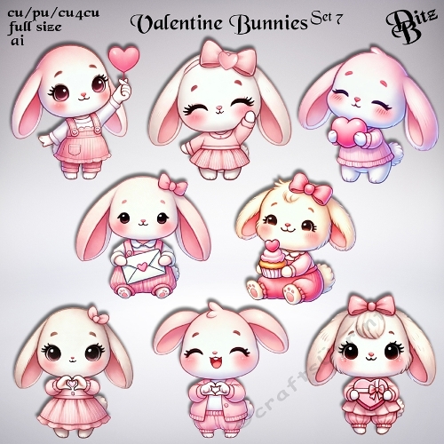 Valentine Bunnies Set 7
