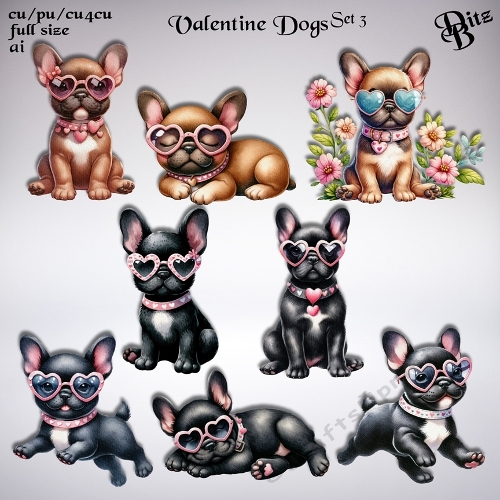 Valentine Dogs Set 3